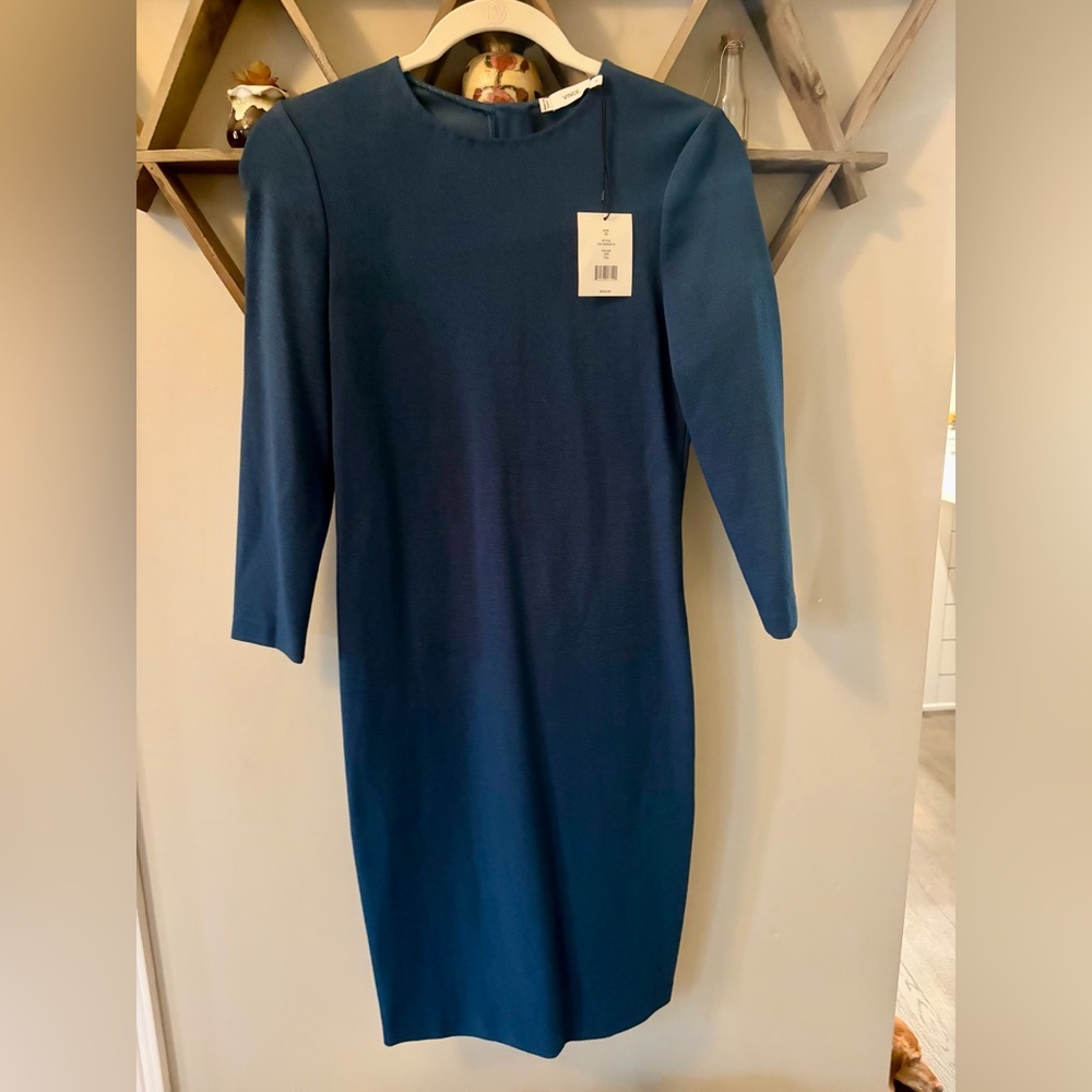 Vince Sheath blue Midi Dress-New with tags. Women’s size XS.